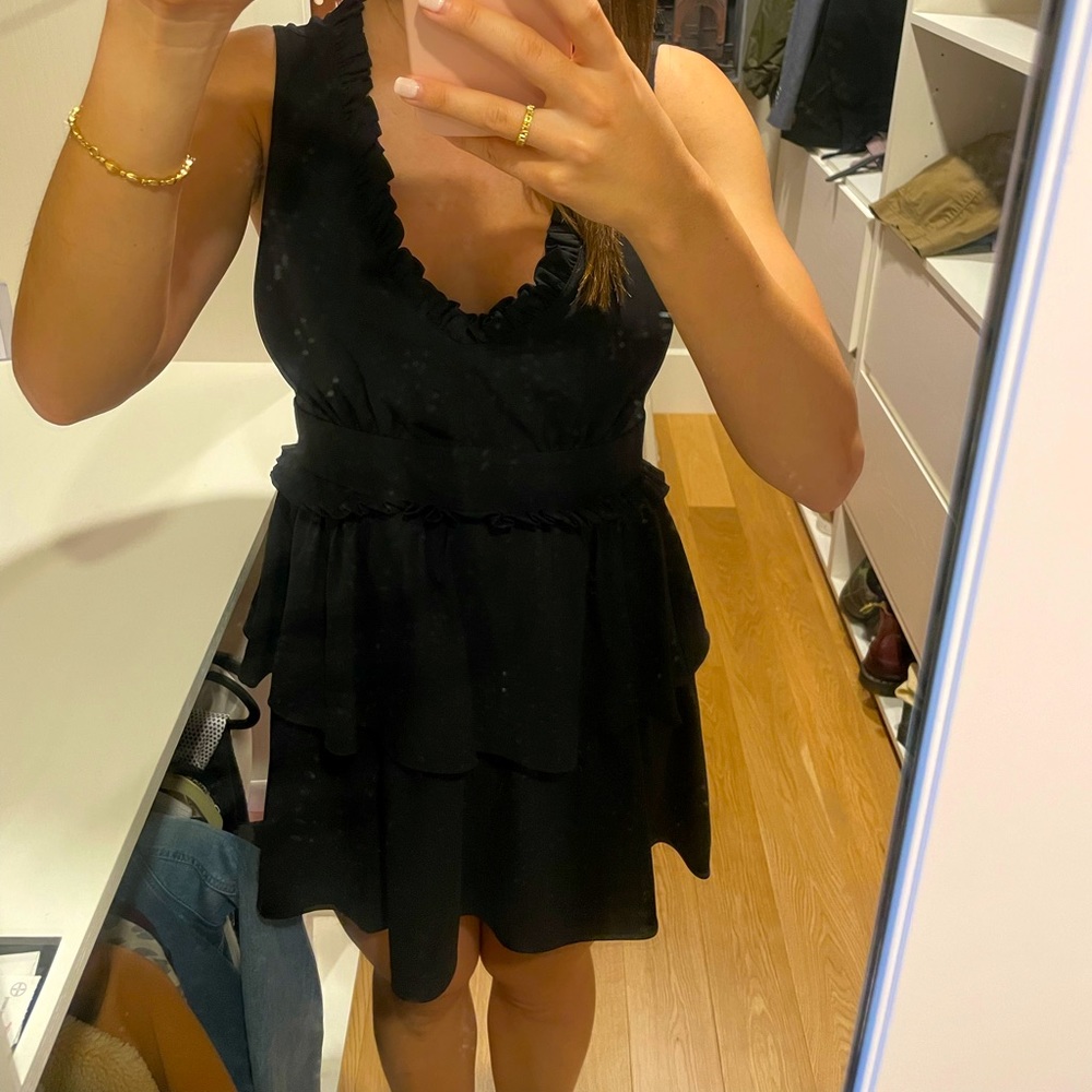 Black mink dress from Amanda Uprichard